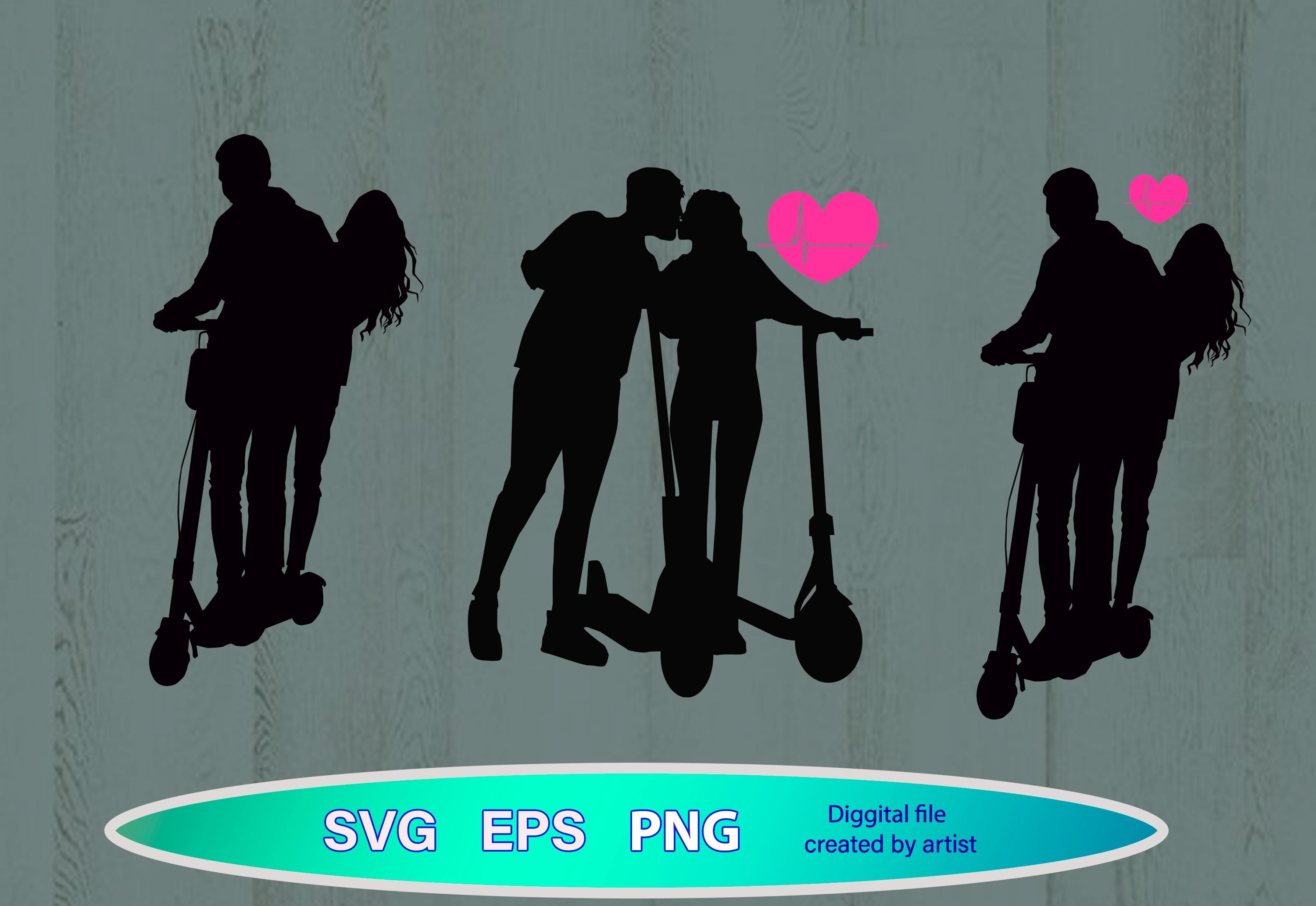 Svg cascadeur scooter qui dégouline, scooters svg, svg silhouette scooters, amour svg, fichier cricut