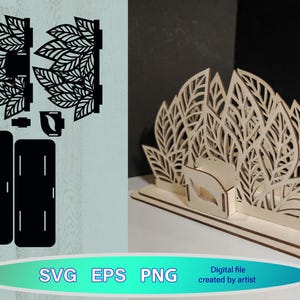 Servethouder lasergesneden svg, servet svg, ontwerp svg, lasergesneden bestand