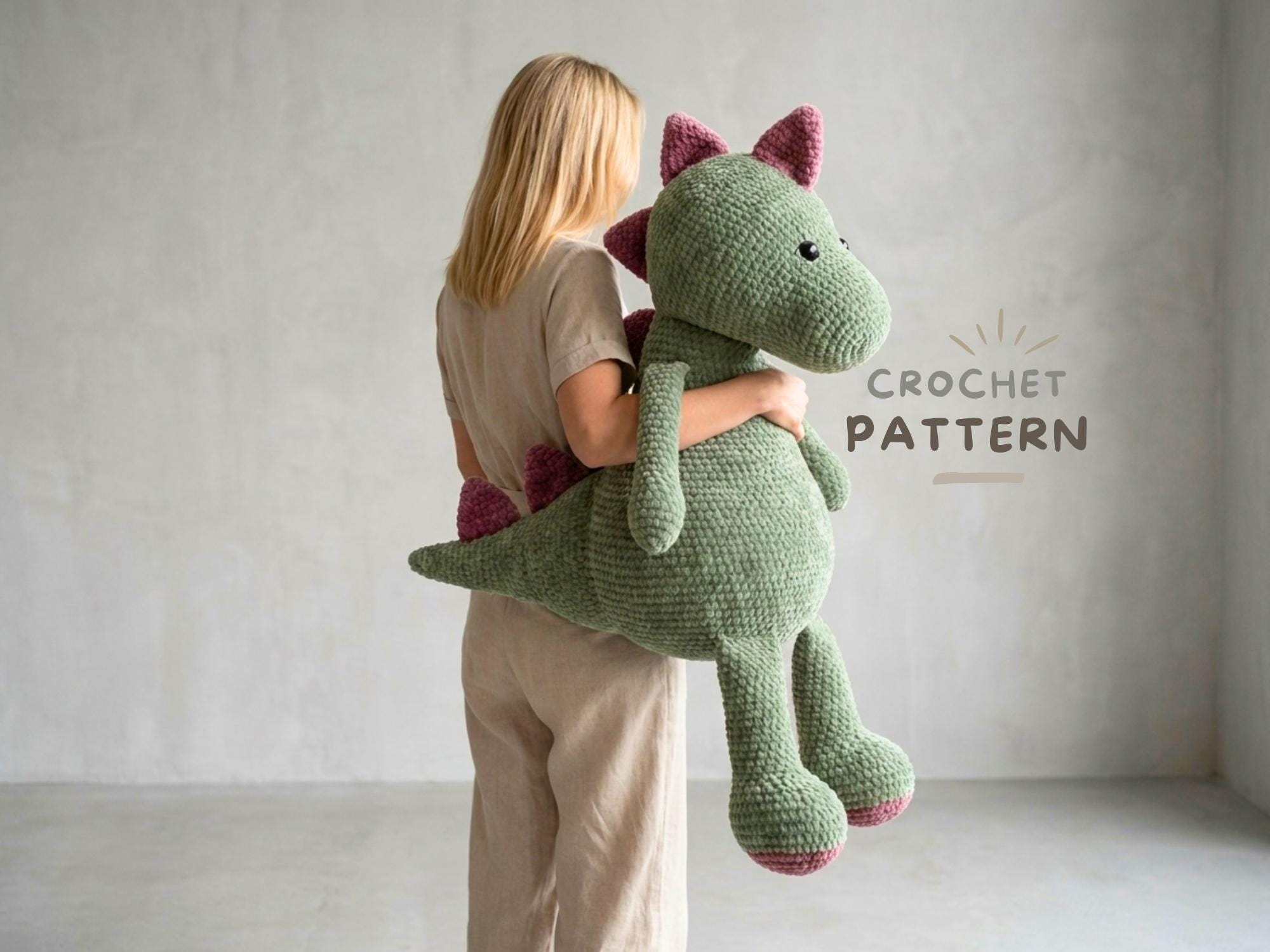 30 Dinosaur Crochet Patterns for Roaring Cute Amigurumi Projects 33 XXL Dinosaur Crochet Pattern