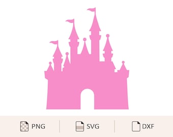 Castillo del Reino Mágico SVG, archivos de corte de castillo de cuento de hadas para Cricut y Silhouette, ¡descarga instantánea!