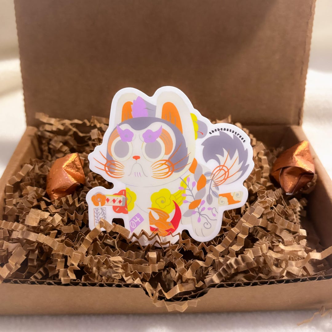April Hanafuda Inu Hariko Sticker - Etsy