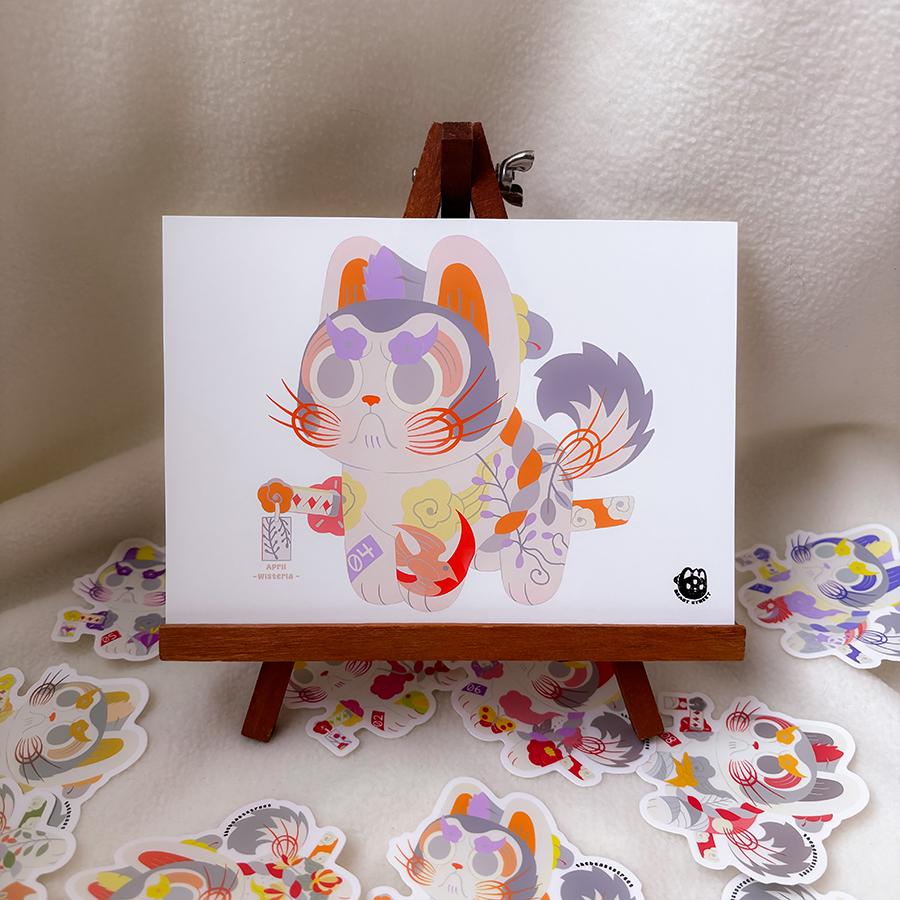 Hanafuda Inu Hariko Complete Mini Print Set - Etsy