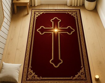 Orthodox Christian Prayer Mat, Orthodox Christian Gift, Father' day Gift, Gift for Dad, Custom Orthodox Mat, Dijital Printed Rug