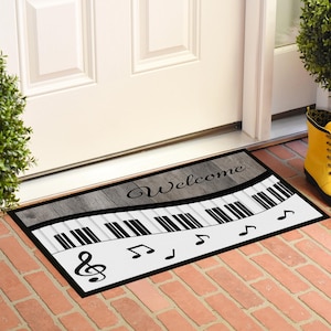 Piano Patterned Doormat-Funny doormat-Front Doormat-Housewarming Gift-Home decor-Welcome Mat-Customized Door Mat-Party-New Home Gifts
