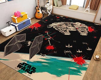 Starwars Rug, Star Wars Rug, Kids Room Rug, Area Rug, Boy Room Rug, Fan Rug, 3D Rug, Personalized Gift Rug, Personalized Rug,Home Decor Rug