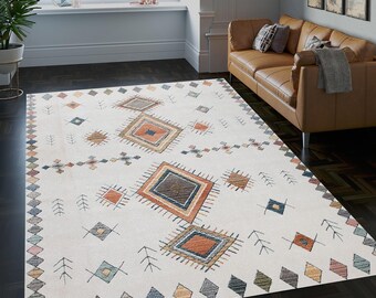 Scandinavian Mid-Century Short Pile Rug. Scandinavian Rug/Swedish Rug/Vintage Rug/Wool Rug/Bedroom Rug/Living Room Rug/Vintage Carpet