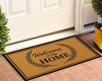 Welcome Doormat, Personalized Doormat, Custom Door Mat, Custom Doormat, Wedding Gift Ideas Housewarming Gifts Closing Gifts Welcome Door Mat