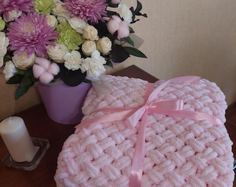 Coperta in maglia spessa, coperta soffice e accogliente, coperta per divano Alize, coperta fatta a mano, regalo per neonato
