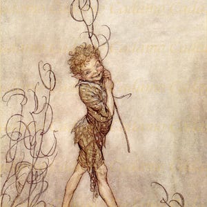 Arthur Rackham Illustration from Midsummer Night&#39;s Dream