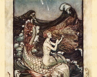 Ilustración de Arthur Rackham de Sueño de una noche de verano - Tarjeta o impresión