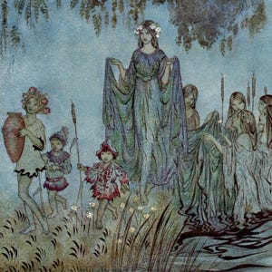 Illustrazione di Arthur Rackham Comus - Carta o stampa