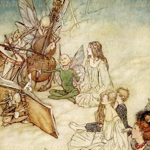 Arthur Rackham Illustration from Midsummer Night&#39;s Dream