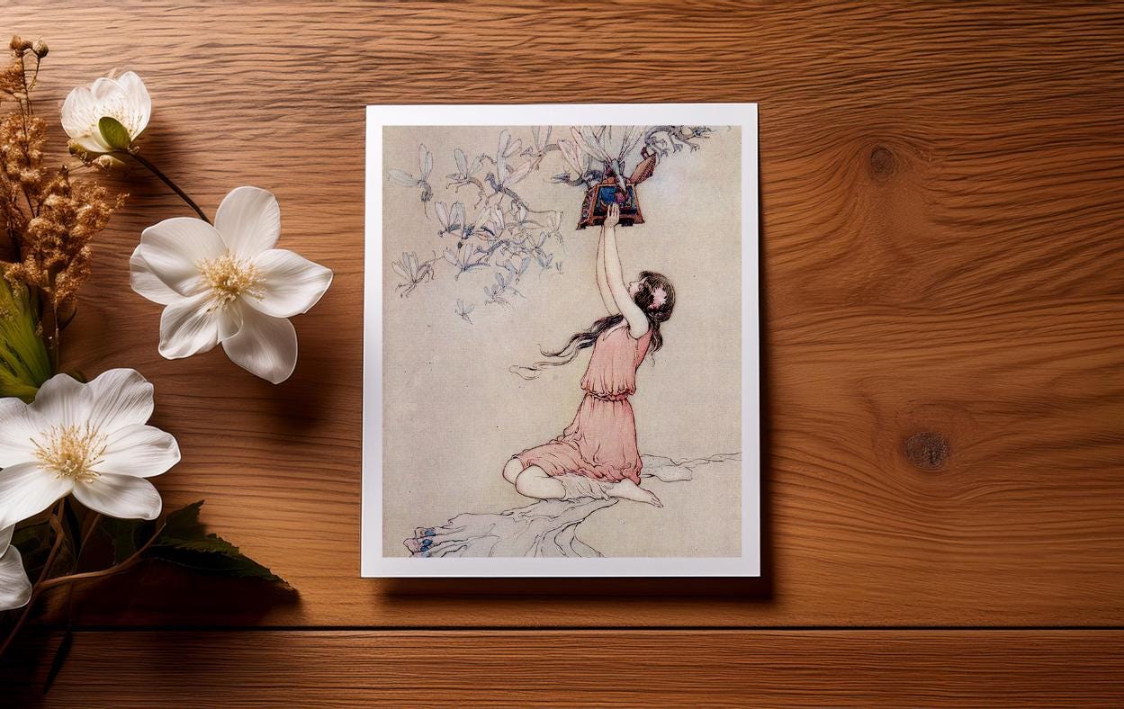 Water Babies Arthur Rackham Card or Print - Etsy