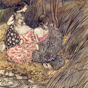 Arthur Rackham Comus Illustration - Karte oder Druck
