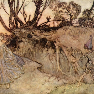 Arthur Rackham Illustration from Midsummer Night&#39;s Dream