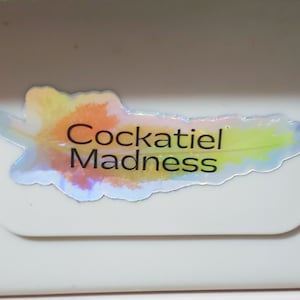 Cockatiel Madness Holographic Feather sticker
