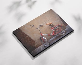 Vintage fietsafdruk: Italiaanse straatfotografie (digitale download)