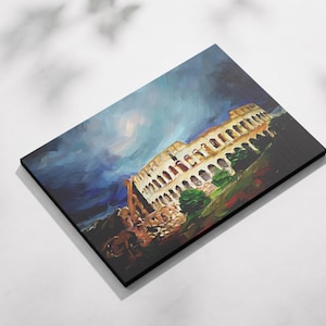 Colosseo Roma Arte / Download di pittura digitale / Fotografia di viaggio in Italia / Decorazione murale istantanea