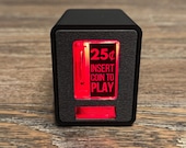 TinyBrights: Insert Coin Cube by Chronic Concepts with Illuminated Button + Coin Slot + Arcade Sounds