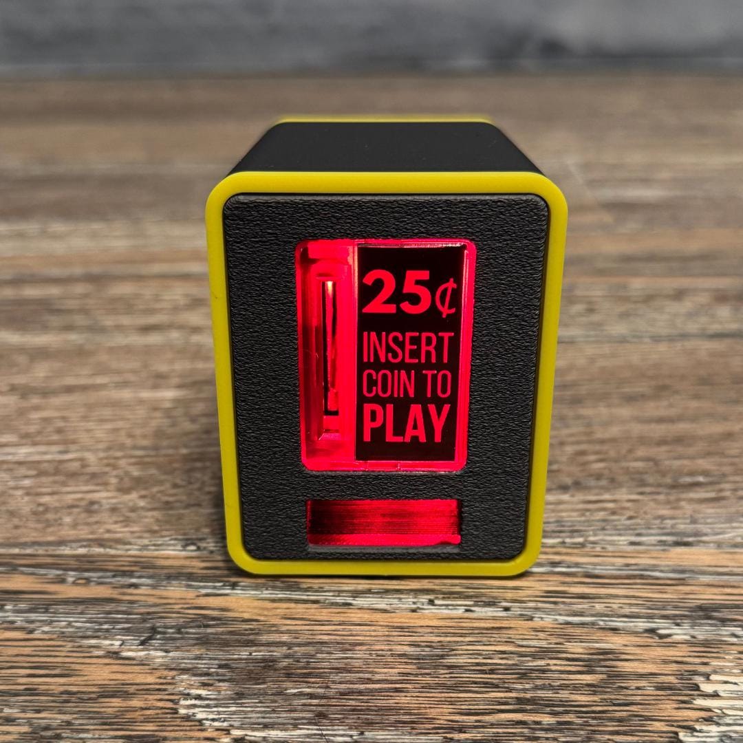 Tinybrights: Insert Coin Cube by Chronic Concepts With Illuminated Button +  Coin Slot + Arcade Sounds - Etsy