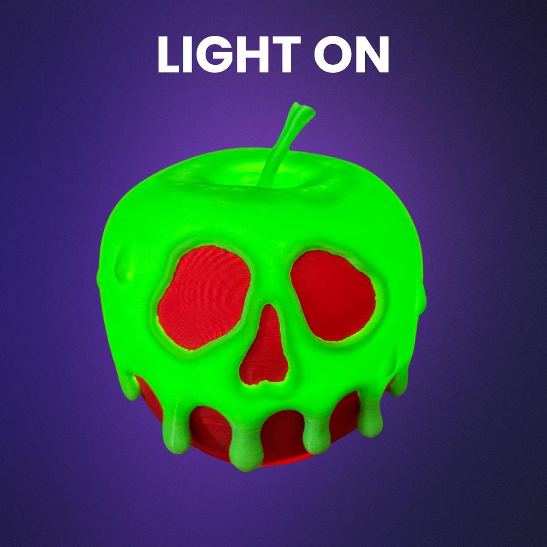 Tinybrights Poison Apple Light: Evil Queen Wicked Witch Decor