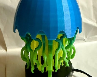 Custom 3D Printed Jellyfish Lamp w/ Base