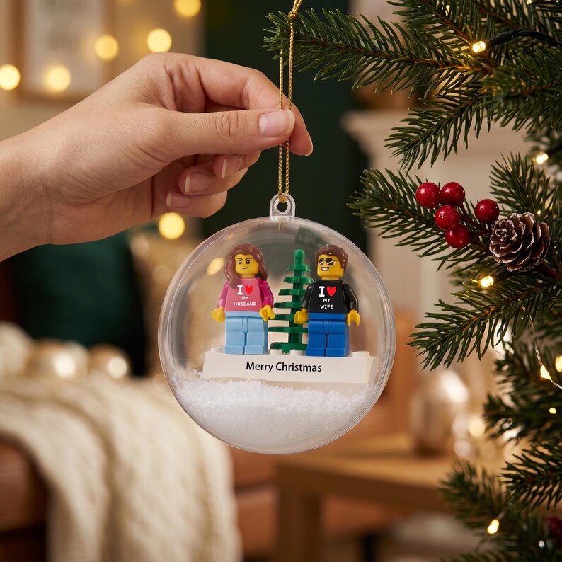Personalized Minifigure Christmas Ornament,custom Family & Pets Names ...