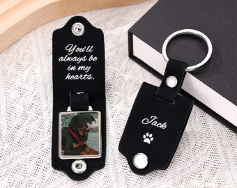 Aangepaste hondenfoto sleutelhanger, huisdier verlies cadeau, huisdier sympathie cadeau, huisdier Memorial cadeau, hond herdenkingscadeau, overleden hond, cadeau voor dierenliefhebber