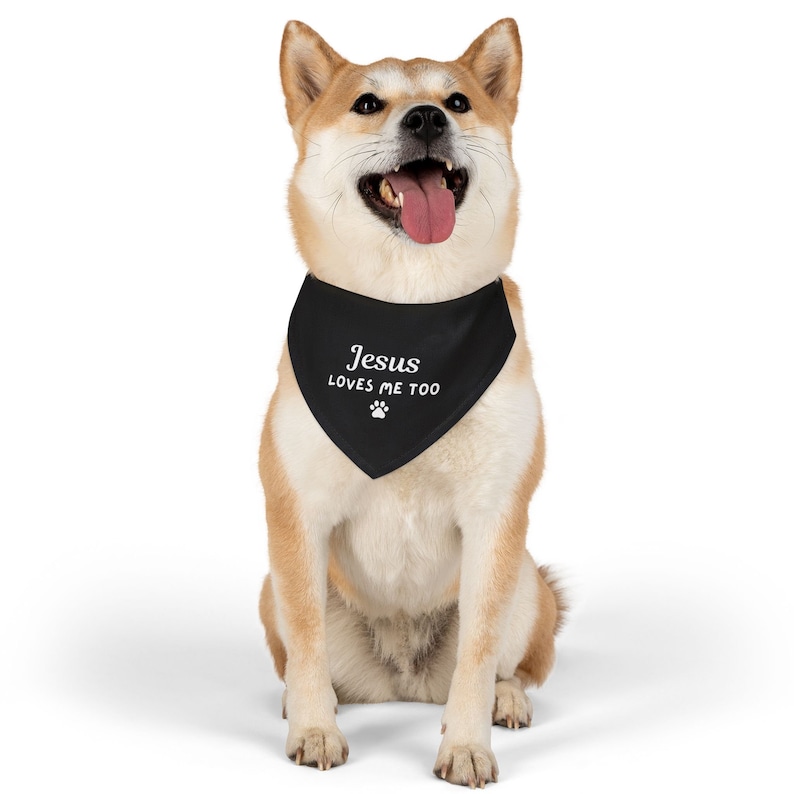 Bandanas cristianas para perros Bandana para mascotas Personalidad Dioses Perros Bandana para perros de inspiración religiosa Regalos para mascotas cristianas Regalos para personas caninas imagen 5