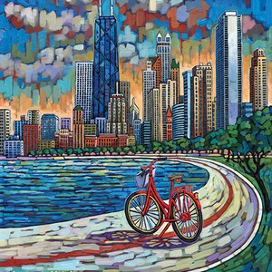Biking Chicago, Chicago Bike, Chicago Bicycle, Chicago Skyline, Chicago