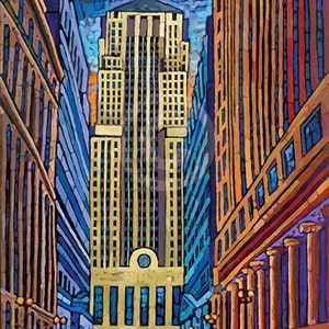 Chicago Board of Trade, Chicago architecture, CBOT building, CME building, downtown Chicago, LaSalle Street canyon, by Anastasia Mak