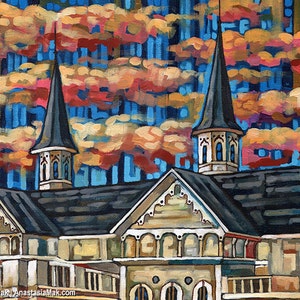 Churchill Downs art, Kentucky derby, Louisville, Churchill Downs print, Anastasia Mak
