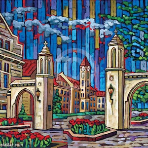 Sample Gates, Indiana University, Sample Gates Print, IU Art, by Anastasia Mak
