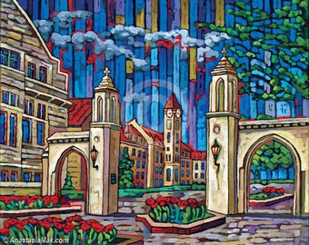 Sample Gates, Indiana University, Sample Gates Print, IU Art, by Anastasia Mak