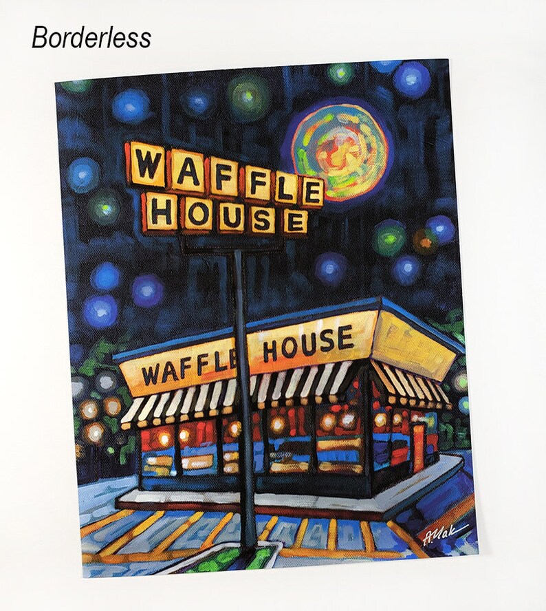 Waffle House Art Waffle House Print Midnight Waffle House Etsy