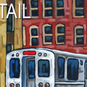 Chicago El Train, Chicago CTA, Downtown, Chicago Landmark, Chicago transit, art print by Anastasia Mak image 2