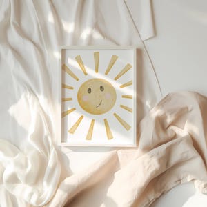 Poster Sonne A4 | Bild Kinderzimmer | Geschenk zur Geburt | Wandbild Babyzimmer | Poster Kinderzimmer Frühling | Wandbild Sonne