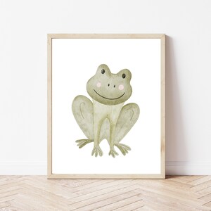 Poster Frosch A4 | Bild Kinderzimmer | Geschenk zur Geburt | Wandbild Babyzimmer | Tierposter | Kinderposter | Poster Kinderzimmer
