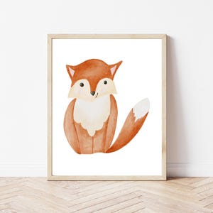 Poster Fuchs A4 | Bild Kinderzimmer | Geschenk zur Geburt | Wandbild Babyzimmer | Tierposter | Kinderposter | Waldtiere | Wald
