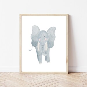 Poster Elefant A4 | Bild Kinderzimmer | Geschenk zur Geburt | Wandbild Babyzimmer | Tierposter | Kinderposter | Safari Deko Kinderzimmer