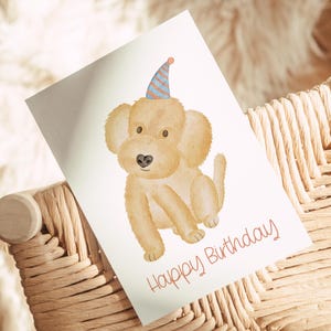 Postkarte Cockapoo – Handgemaltes Aquarellmotiv | A6 Karte | Geburtstagskarte | Grußkarte Geburtstag | Postkarte