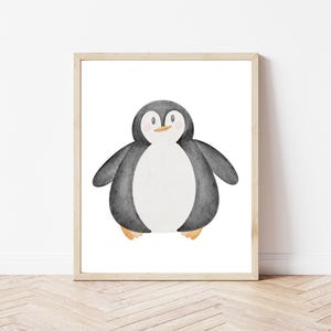Pinguin Poster A4 | Bild Kinderzimmer | Geschenk zur Geburt | Wandbild Babyzimmer | Tierposter | Poster Kinderzimmer