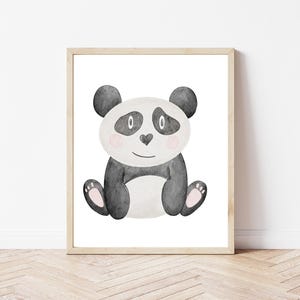 Poster Panda A4 | Bild Kinderzimmer | Geschenk zur Geburt | Wandbild Babyzimmer | Tierposter | Dschungel Poster Kinderzimmer