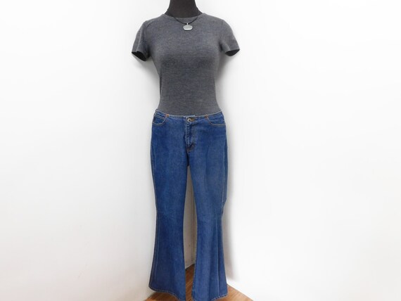 low rise stretch flare jeans