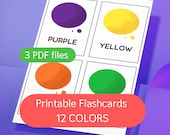 Learning Colors Flashcards: Printable Kids Educational Game (PDF)