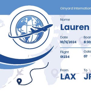 Airplane Boarding Pass Template