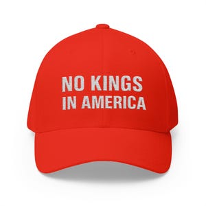 No Kings in America Patriotic Cap with Embroidery, Casual Baseball Hat, Freedom Statement Cap, Gifts for Patriots, Unisex Adjustable Hat