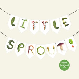 Little Sprout Printable Baby Shower Party Banner - Fresh from the Garden Sign