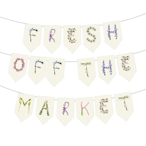 Floral Bridal Shower Banner: Garden Party Decor - Fresh off the Market (DIY Unstrung)