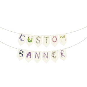 Personalized Floral Tea Party Banner | Birthday Tea Party Decor | Custom Tea Party Sign | Girls Tea Party (DIY Unstrung) image 6